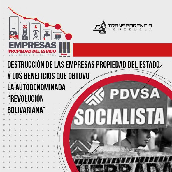 Destrucción de las Empresas Propiedad del Estado  y los beneficios que obtuvo la autodenominada Revolución Bolivariana