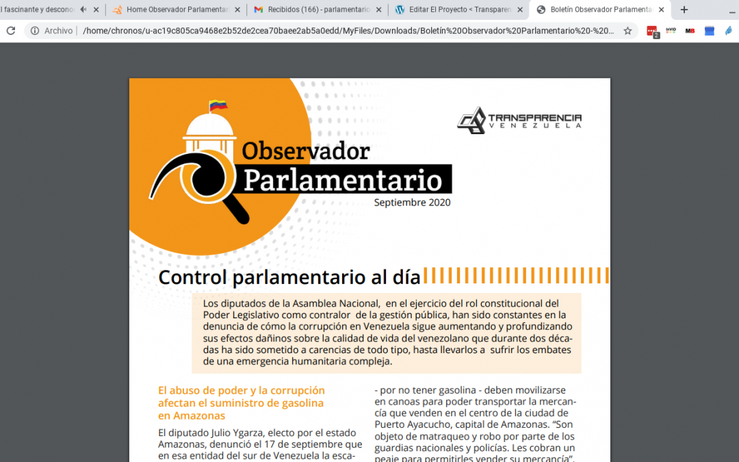 Boletín | Control parlamentario al día
